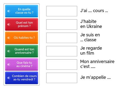 Questions et réponses possibles