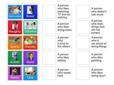 Personality adjectives