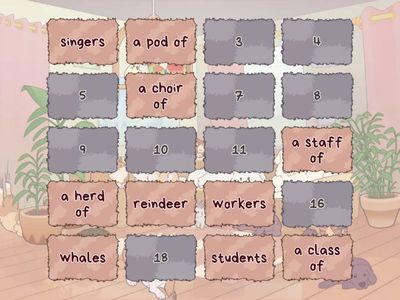 Collective Noun Memory Game