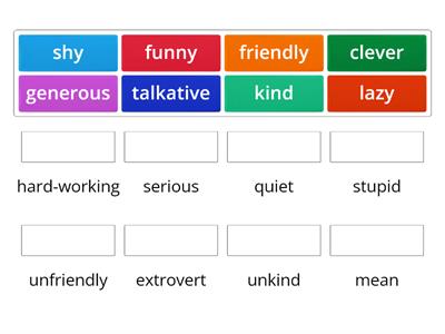 EF Pre-intermediate 1B Personality OPPOSITES