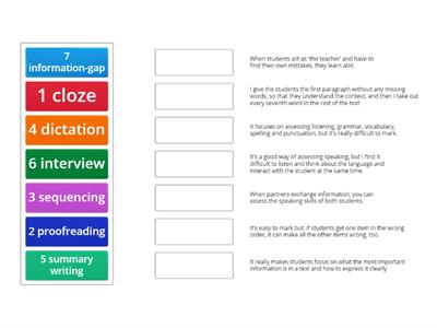 Assessment type