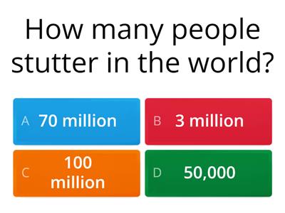 Final Stuttering Quiz 