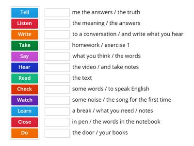 Collocations Elementary