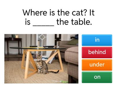 Prepositions of place (Where?)