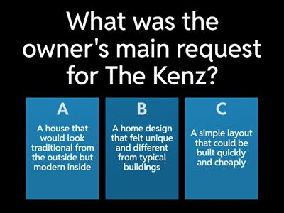 Reading Comprehension Quiz – "The Kenz"