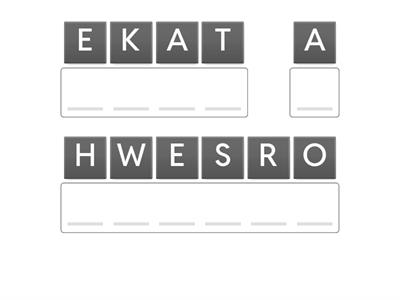  Welcome 1 - unit 10 - anagram