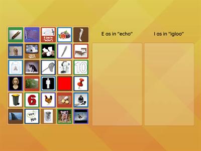 Sound Sort - Short Vowels E and I