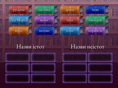 Назви істот та неістот