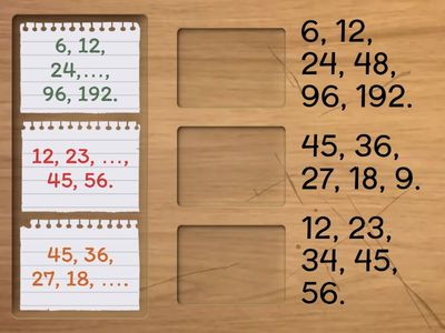 9-тапсырма. Әр сандар тізбегінің заңдылығын анықтап, қалдырылған сандарды қой. 