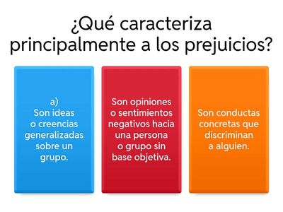 Diferencias entre Estereotipos, Prejuicios y Discriminación: