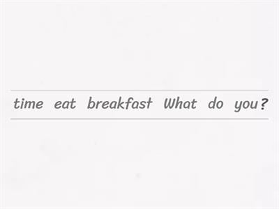 Daily Routine Questions and Answers Unjumble