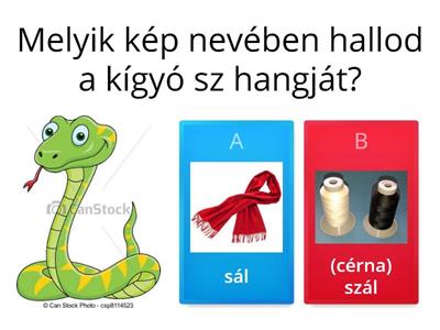 Hallási differenciálás: sz-s