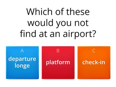 Travelling -quiz