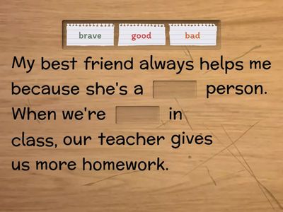 Unit 3.5 Describing Character Life Vision A1/a2