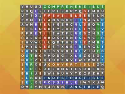 Spelling - ible words