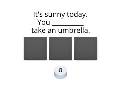 Have to/must/should win