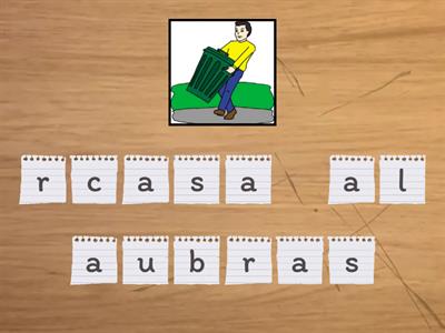 Spanish Los Quehaceres (Anagram)