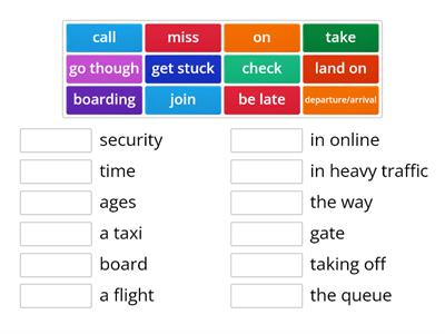 I missed my flight Outcomes Pre-Inter Unit 3 (Collocations)