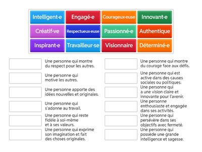 Les traits de caractère.