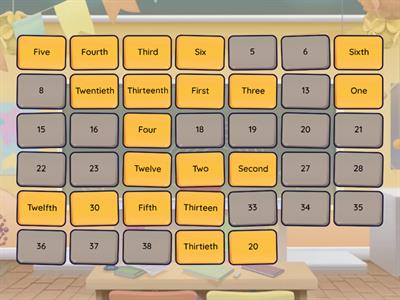 Cardinal and Ordinal numbers match-up