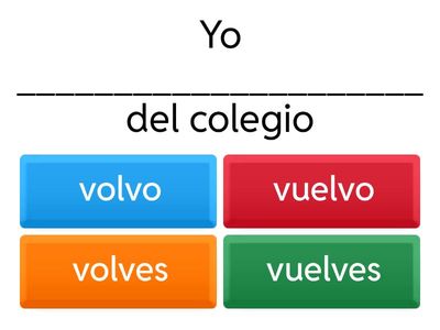 Verbos con cambio de raíz: e-ie / o-ue