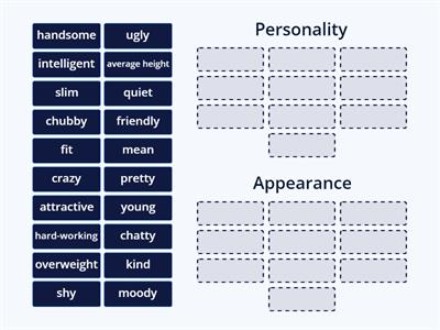 Describing People Personality vs Appearance