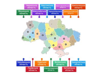Області України 4 клас