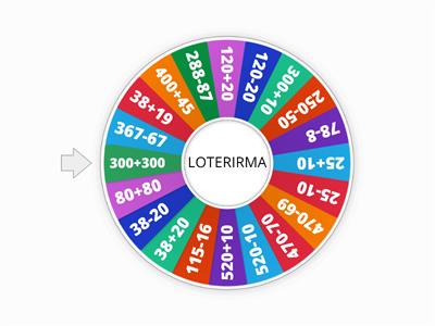 LOTERIA DE SUMAS Y RESTAS