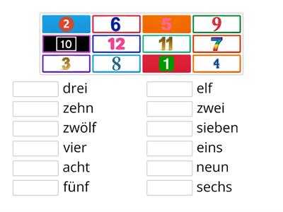 Zahlen 1-12