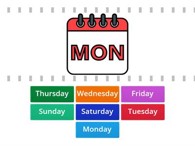 Days of the Week with pictures