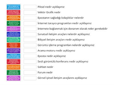 6.sınıf Bilişim Teknolojileri 1.Dönem 2.sınav