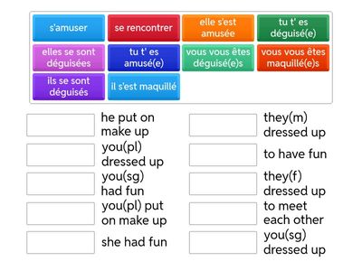 Four reflexive verbs in the past