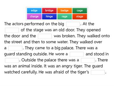 "J" sound - "ge" "dge"