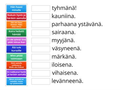 ESSIIVI (NA / NÄ -muoto) 