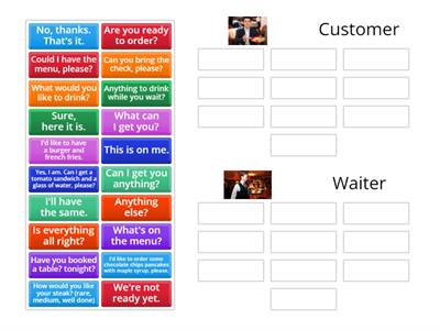Customer x Waiter