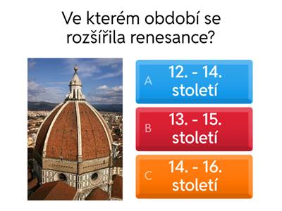 Renesance - kvíz