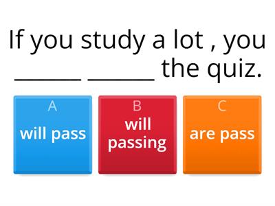 G5 Grammar Goals Unit 8 : First Conditional