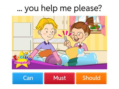 Modal verbs - can must should