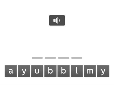 Spelling - Long vowel e - anagram spelling