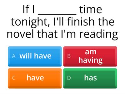 First conditional QUIZ