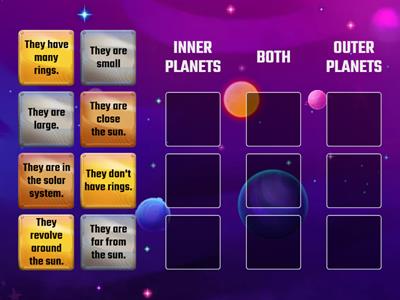 COMPARING INNER AND OUTER PLANETS