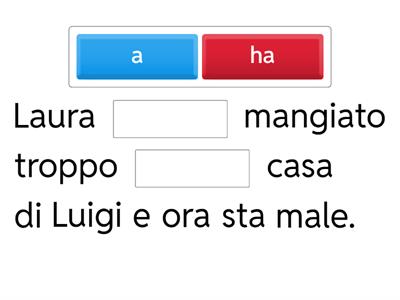 COMPLETA LA FRASE INSERENDO A-HA O-HO AI-HAI ANNO-HANNO
