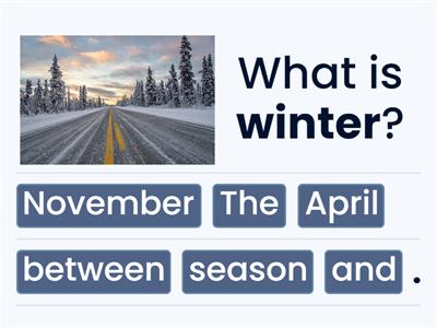 Winter driving: Definition unjumble