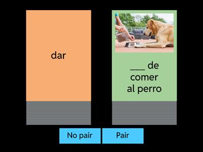 Quehaceres: pair / no pair