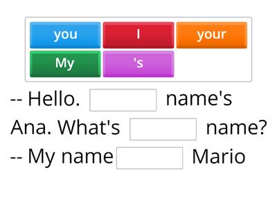 Personal pronouns - LESSON 1 A1 ESL