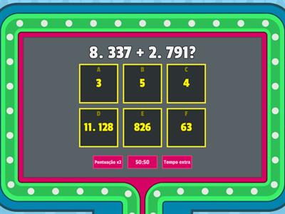 Matemática - Vamos desafiar seu raciocínio de adição, sutração e multiplicação!