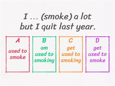 used to/ to get used to/ to be used to