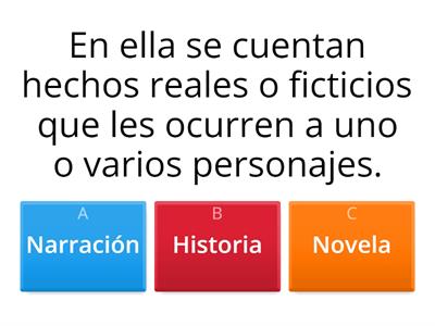 Ejercicio 2. Textos narrativos.