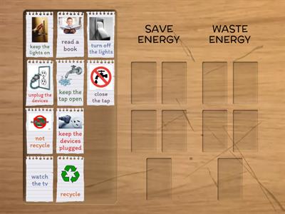 SAVING OR WASTING ENERGY?