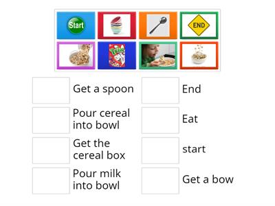 math the steps for the making cereal algorithm 